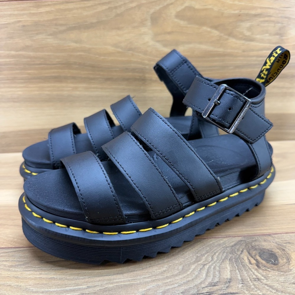 Dr.Martens Blaire Sandals Womens 5 Black Chunky Platform Grunge Edgy Streetwear - Picture 3 of 11